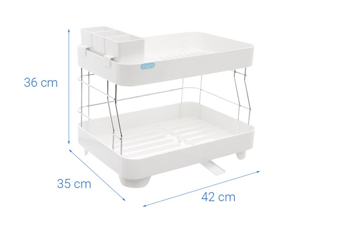 Kệ úp chén 2 tầng Tokyo Inochi HIN.KECH.TOKY Màu Trắng