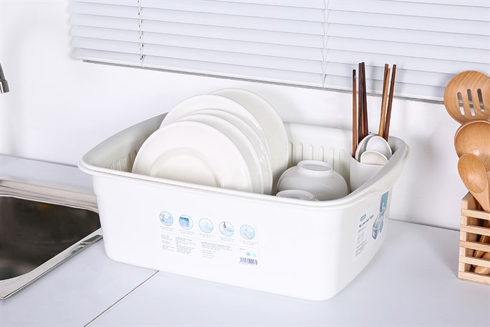 Kệ úp chén có nắp Tokyo Inochi HIN.KECH.TONA Màu Trắng