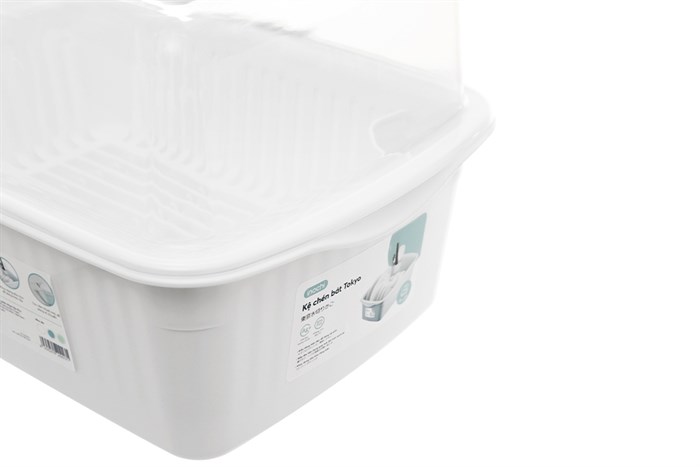 Kệ úp chén có nắp Tokyo Inochi HIN.KECH.TONA Màu Trắng