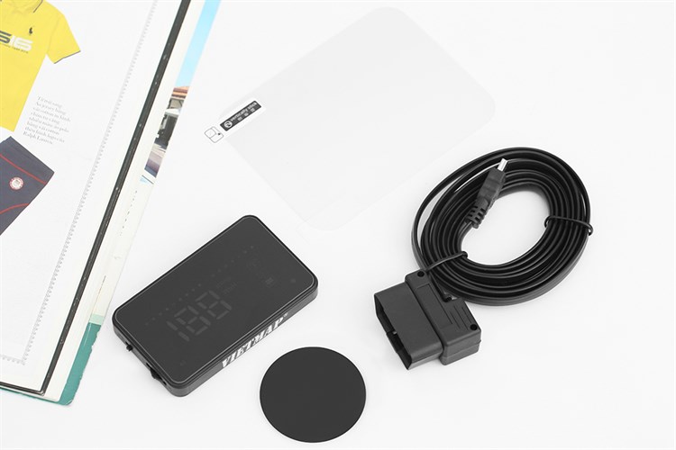 Thiết Bị Hiển Thị Thông Tin Trên Kính Lái HUD Vietmap V200 Đen Màu Đen