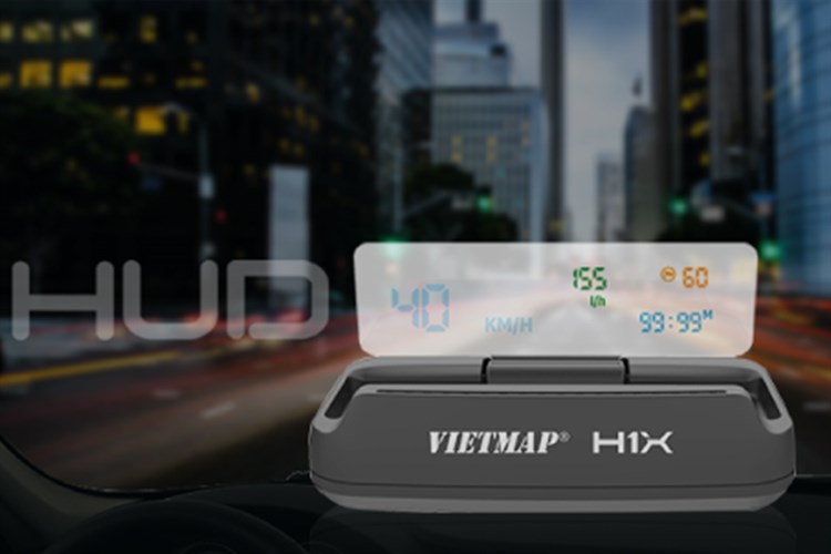 Màn Hình Hiển Thị Cảnh Báo Tốc Độ  Vietmap H1X Đen Màu Đen