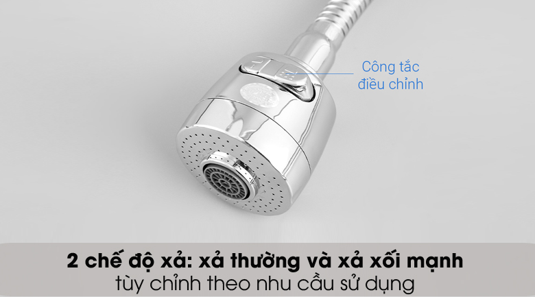 2 chế độ xả - Vòi rửa chén lạnh đồng Eurolife EL-RC01