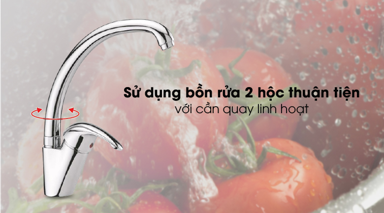 Cần quay linh hoạt - Vòi rửa chén nóng lạnh đồng Malloca K121N Cần quay linh hoạt - Vòi rửa chén nóng lạnh đồng Malloca K121N