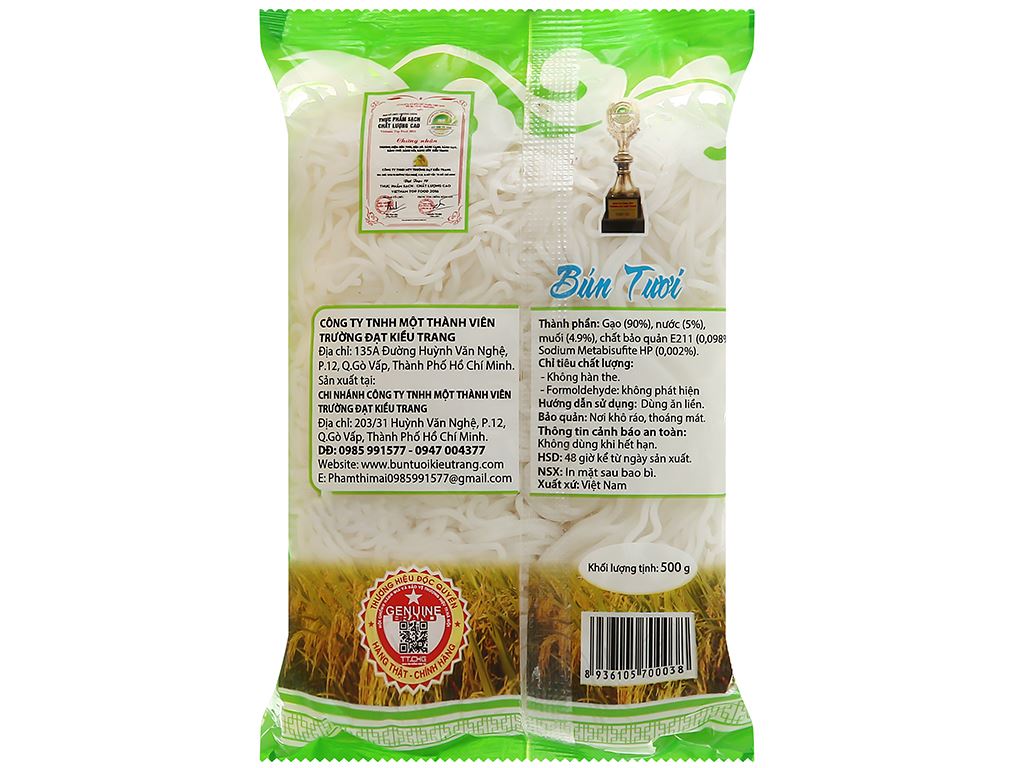 Bún tươi gói 500g 10