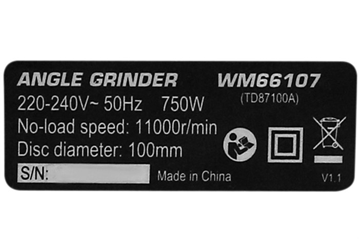 Máy mài góc Luxter Wm66107 750W