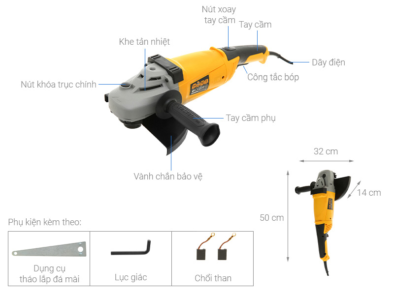 Máy mài góc Tolsen 79524 2350W