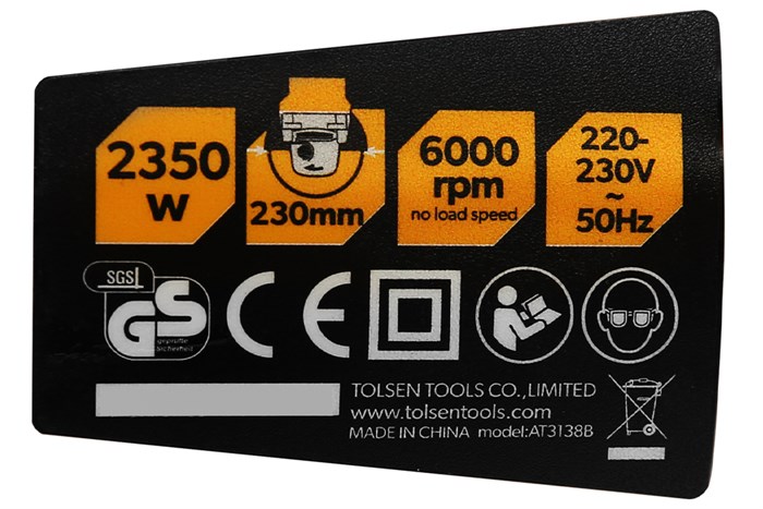 Máy mài góc Tolsen 79524 2350W Màu Đen - Vàng