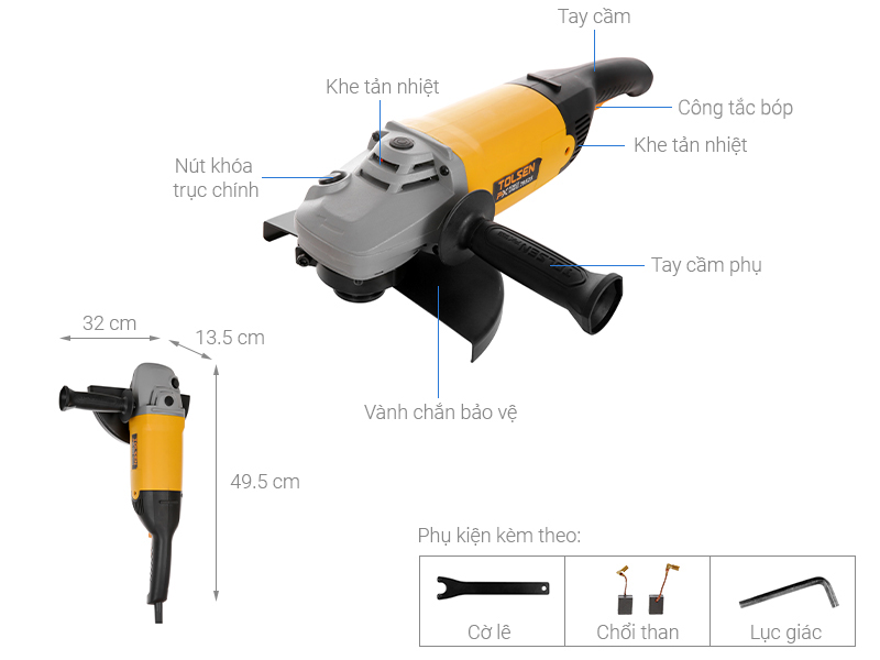 Máy mài góc Tolsen 79525 2400W