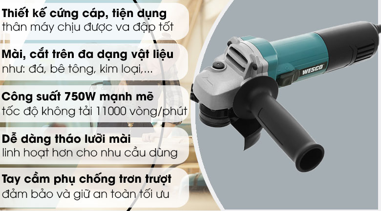 Máy mài góc Wesco Ws4740 750W