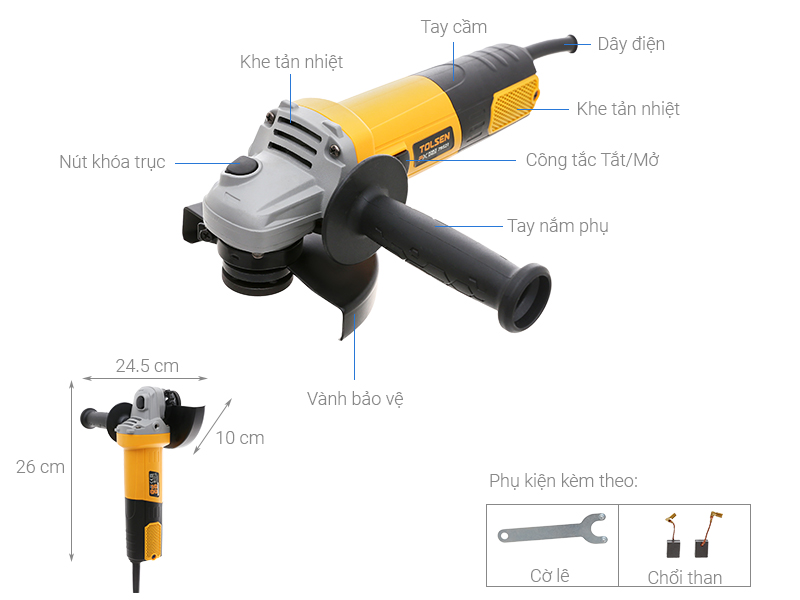 Máy mài góc Tolsen 79521 950W