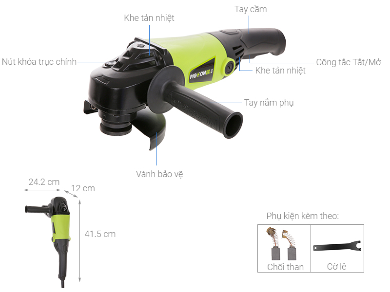 Thông số kỹ thuật Máy mài góc Pigeon G9-125B 1400W