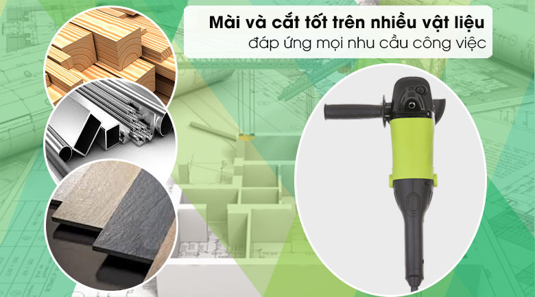 Máy mài góc Pigeon G9-125B 1400W - Cắt trên nhiều vật liệu