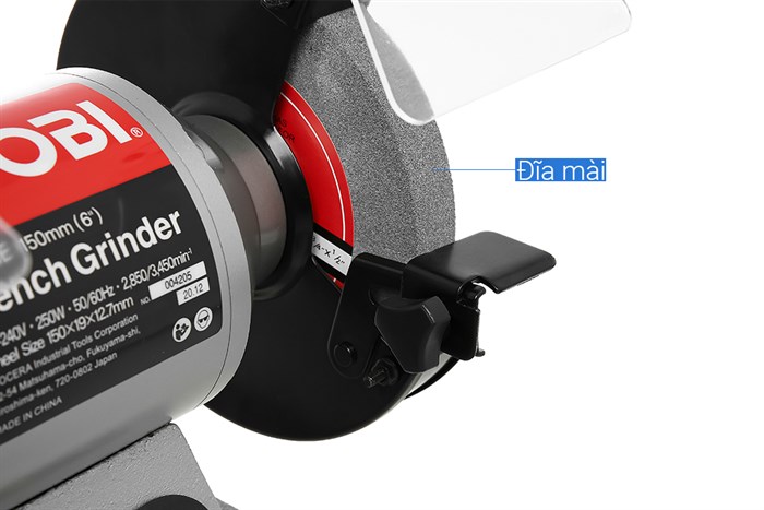 Máy mài hai đá Ryobi HBG-6E 250W Màu Đen - Xám