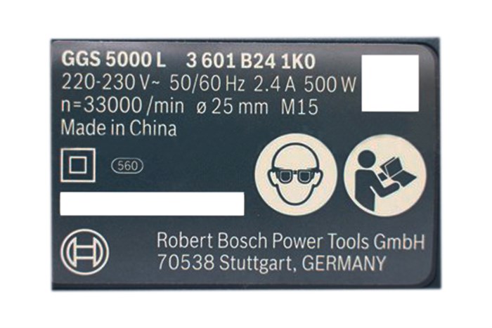 Máy mài thẳng Bosch GGS 5000L 500W Màu Xanh Dương