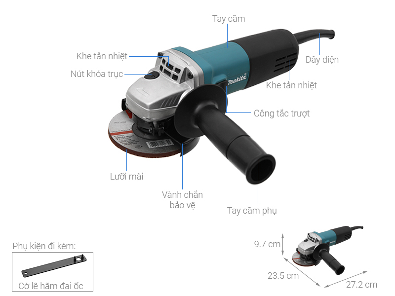 Máy mài góc Makita 9553NB 710W