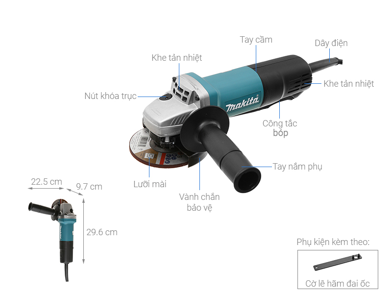 Máy mài góc Makita 9556HP 840W