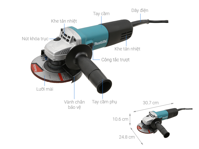 Máy mài góc Makita 9558HN 840W