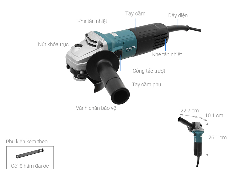 Máy mài góc Makita M9506B 720W