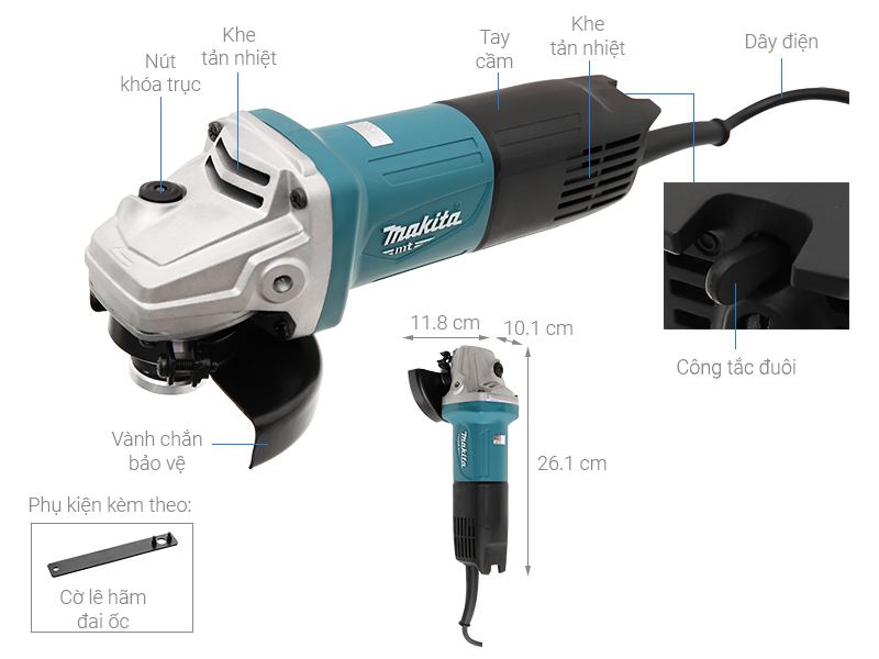 Máy mài góc Makita M9512B 720W