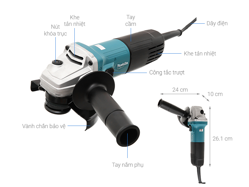 Máy mài góc Makita M9508B 720W