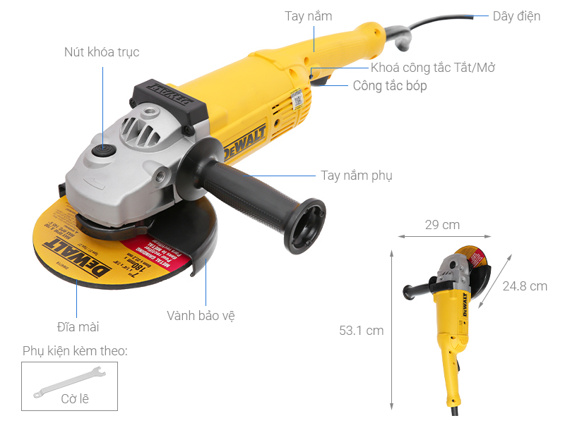 Máy mài góc lớn Dewalt D28413-B1 2200W