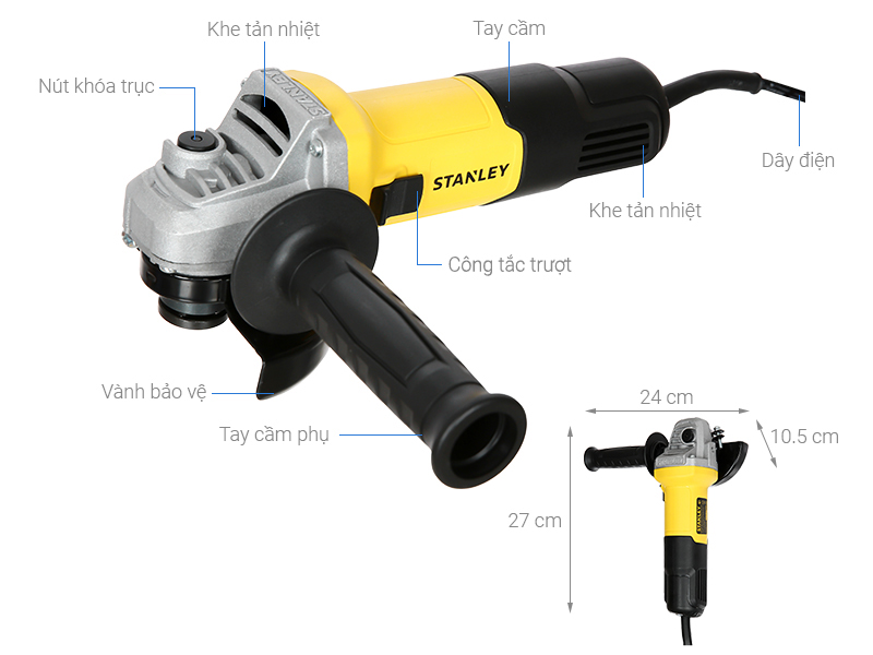Máy mài góc Stanley SG7100-B1 750W