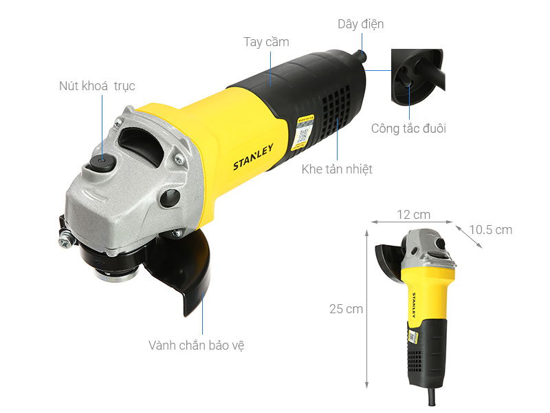 Máy mài góc Stanley STGT6100-B1 680W