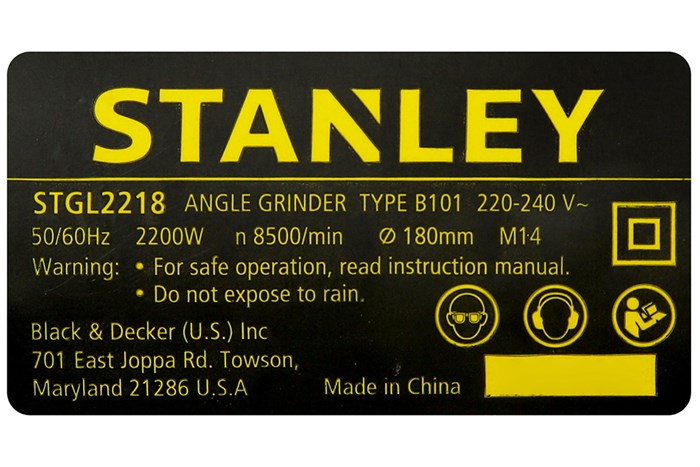 Máy mài góc lớn Stanley STGL2218-B1 2200W