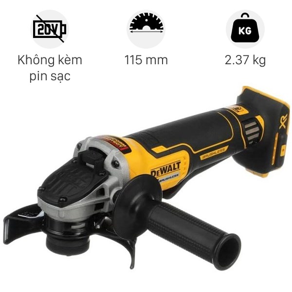 Máy mài góc dùng pin Dewalt DCG413B 20V (không kèm pin, sạc)