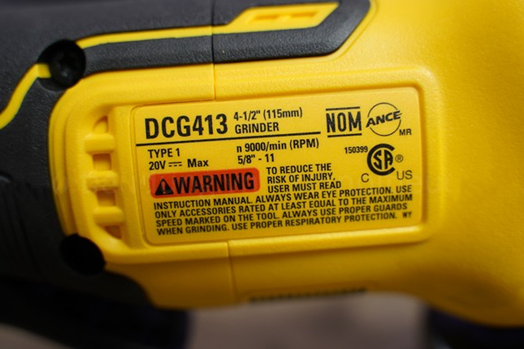 Máy mài góc dùng pin Dewalt DCG413B 20V (không kèm pin, sạc) Màu Đen - Vàng