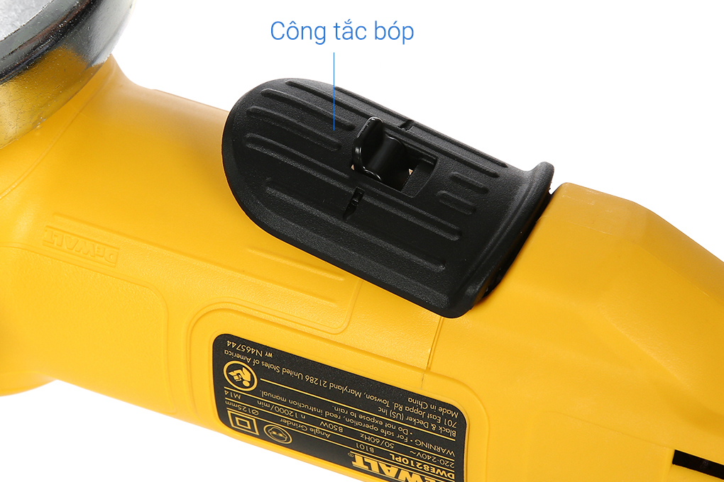 Máy mài góc Dewalt DWE8210PL-B1 850W Màu Đen - Vàng