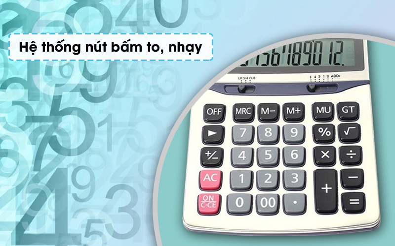 Máy tính cầm tay Flexio CAL-03S Xanh Navy - Hệ thống nút bấm nhạy Máy tính cầm tay Flexio CAL-03S Xanh Navy - Hệ thống nút bấm nhạy