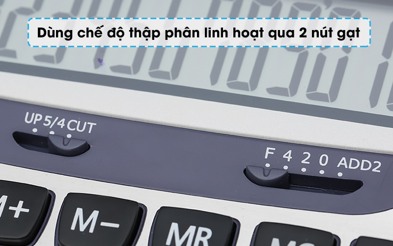 Máy tính cầm tay Flexio CAL-03S Xanh Navy - có 2 nút chức năng dạng gạt Máy tính cầm tay Flexio CAL-03S Xanh Navy - có 2 nút chức năng dạng gạt