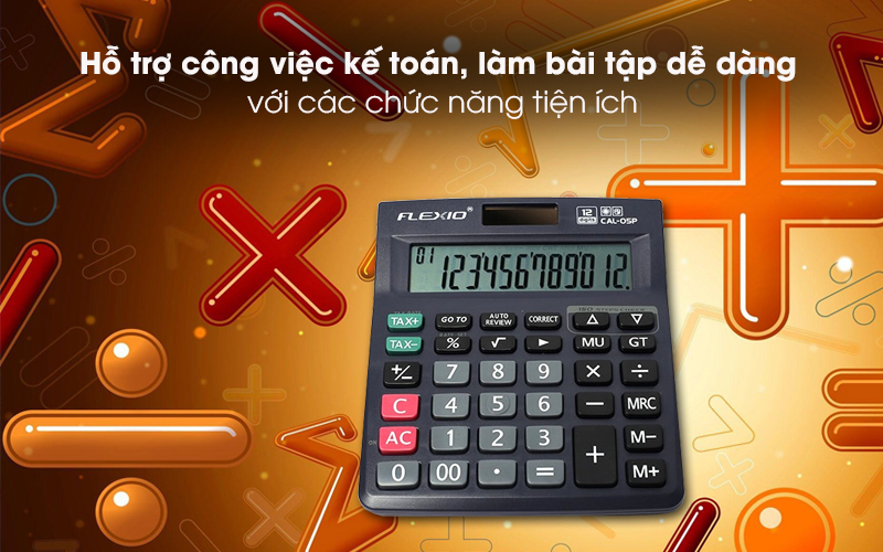 Máy tính cầm tay Flexio CAL-05P Xanh Navy - Hỗ trợ công việc kế toán, làm bài tập dễ dàng với các chức năng tiện ích Máy tính cầm tay Flexio CAL-05P Xanh Navy - Hỗ trợ công việc kế toán, làm bài tập dễ dàng với các chức năng tiện ích