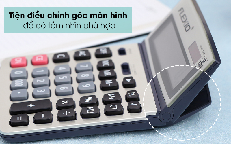 Máy tính cầm tay Flexio CAL-06S Xanh Navy - Điều chỉnh góc màn hình linh hoạt Máy tính cầm tay Flexio CAL-06S Xanh Navy - Điều chỉnh góc màn hình linh hoạt