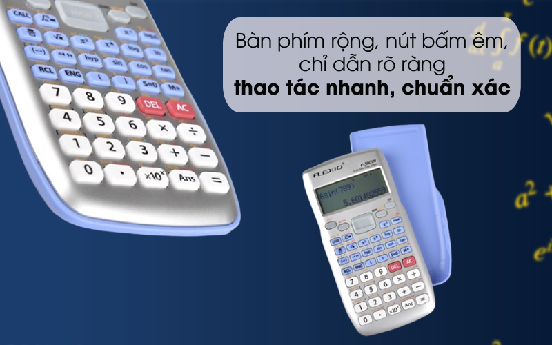 Bàn phím rộng - Máy tính khoa học Flexio FX590VN Xanh Thiên Thanh