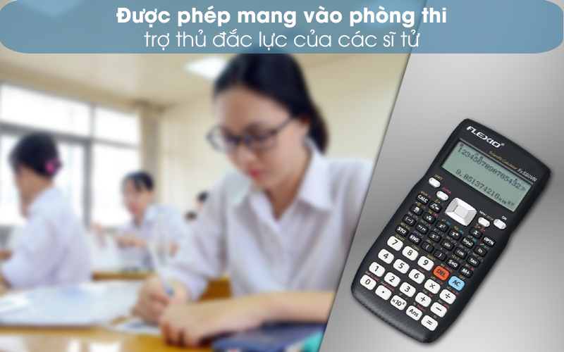 Được mang vào phòng thi - Máy tính khoa học Thiên Long - Flexio FX680VN Xanh