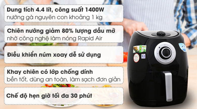 Nồi chiên không dầu Magic 4.4 lít A84 - 14