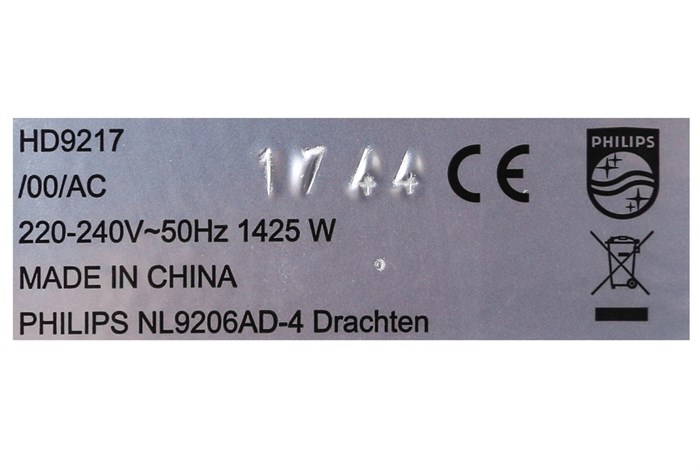 Nồi chiên không dầu Philips HD9217 1.8 lít Màu Trắng - Đỏ