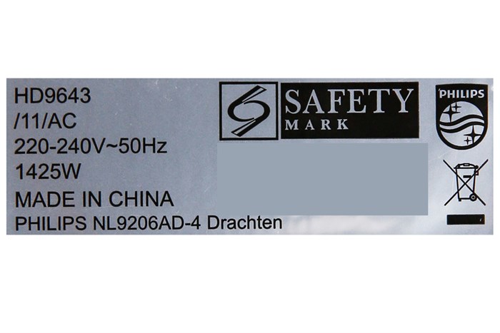 Nồi chiên không dầu Philips HD9643 3.2 lít Màu Đen