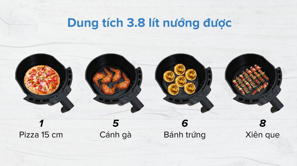 Nồi chiên không dầu Mishio MK-01 3.8 lít