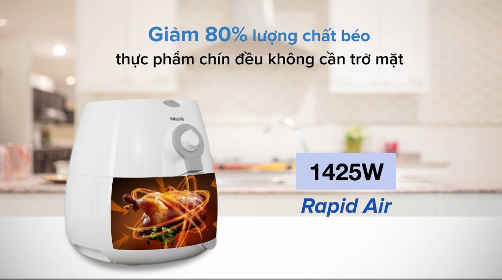 Nồi chiên không dầu Philips HD9216 4.5 lít