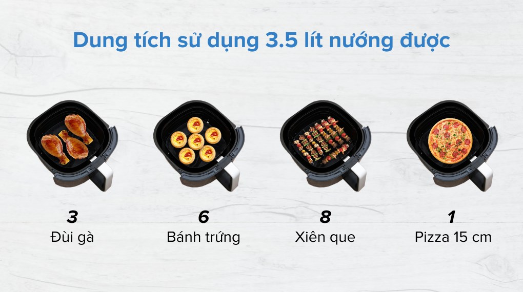 Nồi chiên không dầu Philips HD9650 7.3 lít