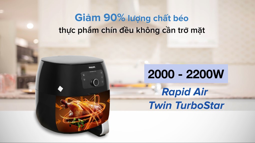 Nồi chiên không dầu Philips HD9650 7.3 lít