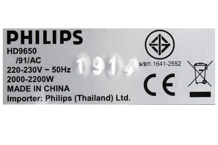 Nồi chiên không dầu Philips HD9650 7.3 lít Màu Đen