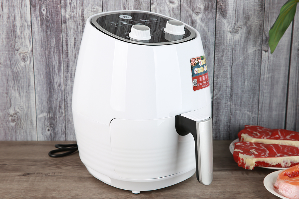 Nồi chiên không dầu Mishio MK-155 3.5 lít Trắng Màu Trắng