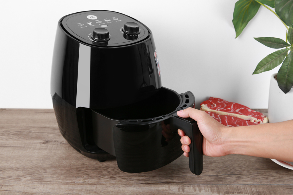 Nồi chiên không dầu Mishio MK-155 3 lít Đen Màu Đen