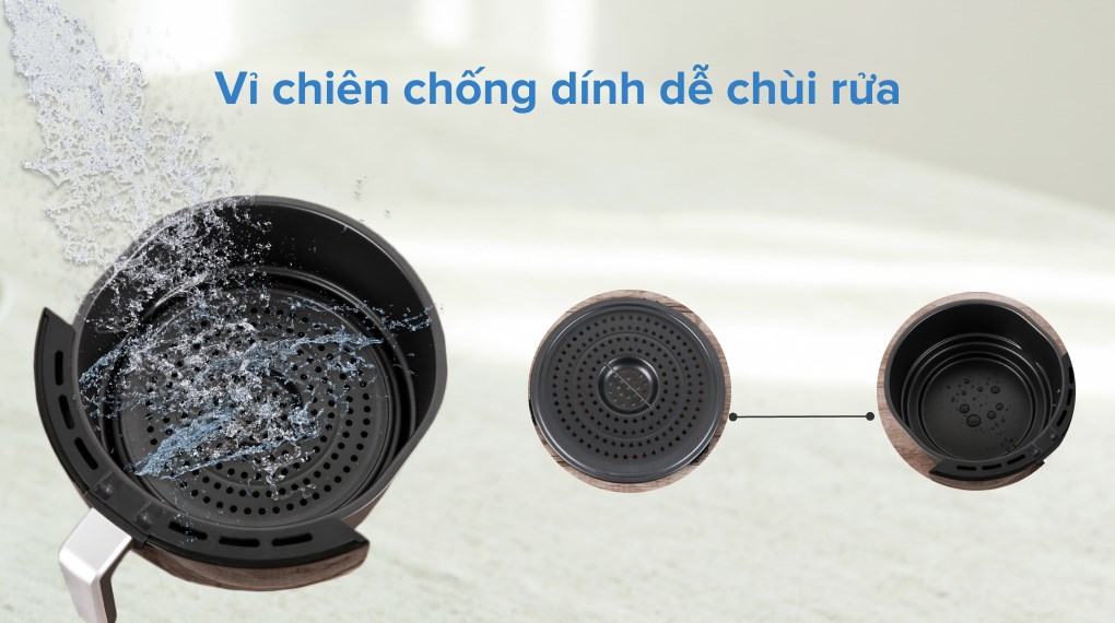 Nồi chiên không dầu Mishio MK-41 4.4 lít Đen