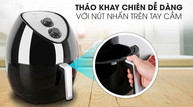Nồi chiên không dầu Mishio MK-41 4.4 lít Đen - 11