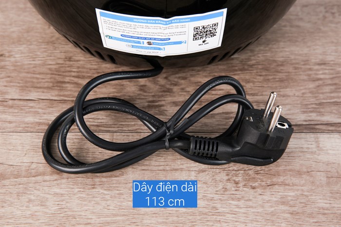 Nồi chiên không dầu Mishio MK-41 4.4 lít Đen Màu Đen